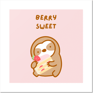 Very Sweet Strawberry Shortcake Sloth Posters and Art
